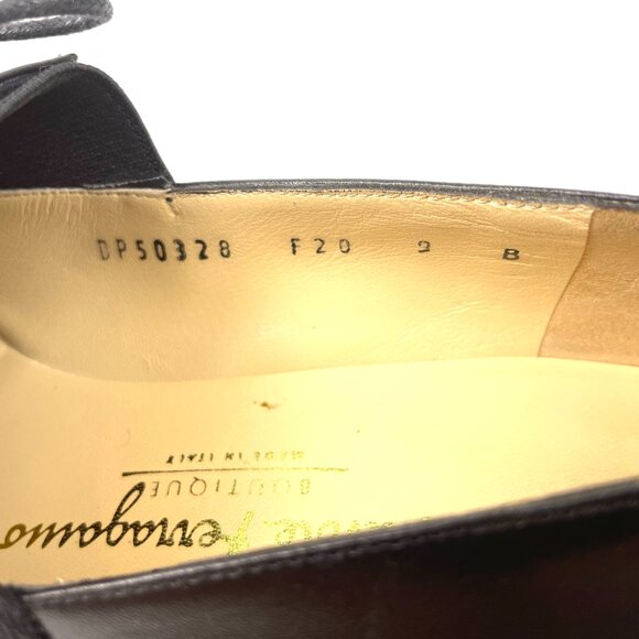 Salvatore Ferragamo Women's Loafers Leather/Fabric Black DP5032B Size 9B - Picture 9 of 13